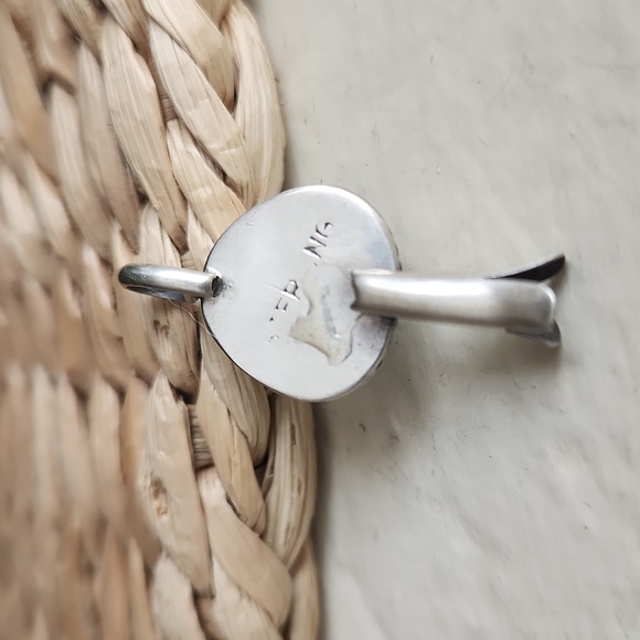 Stunning NWOT Native American Navajo Turquoise Squash Blossom Pendant 🩵🤎 - Picture 7 of 13